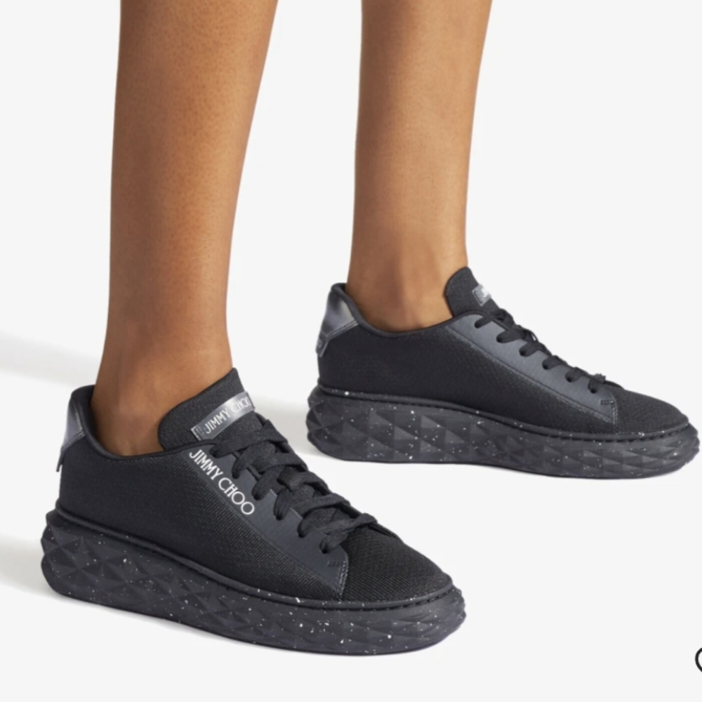 Jimmy Choo Black Chunky Platform Sneakers